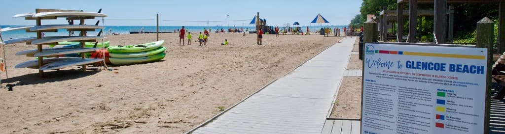 Glencoe Beach welcome area